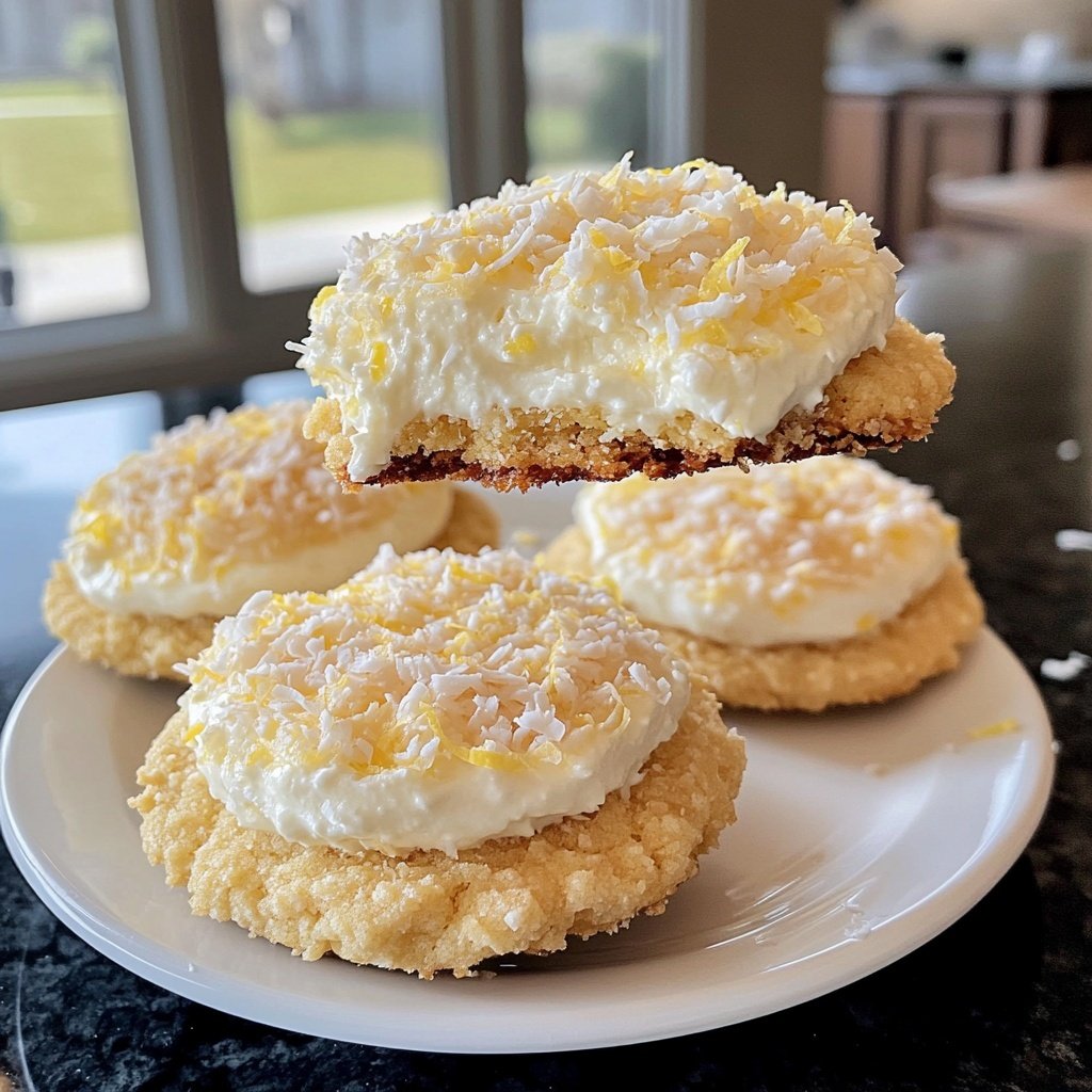 Lemon Coconut Cheesecake Cookies