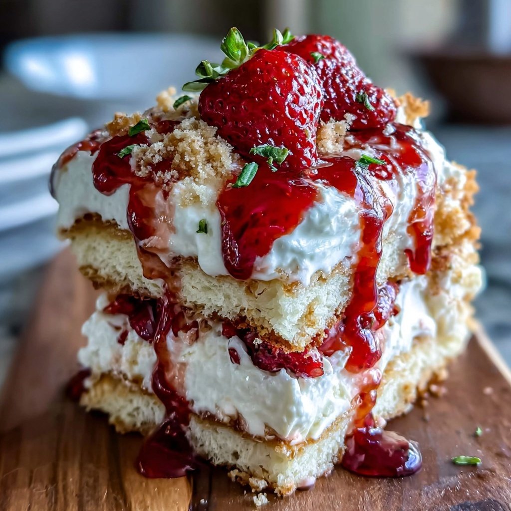 Strawberry Shortcake Icebox Cake
