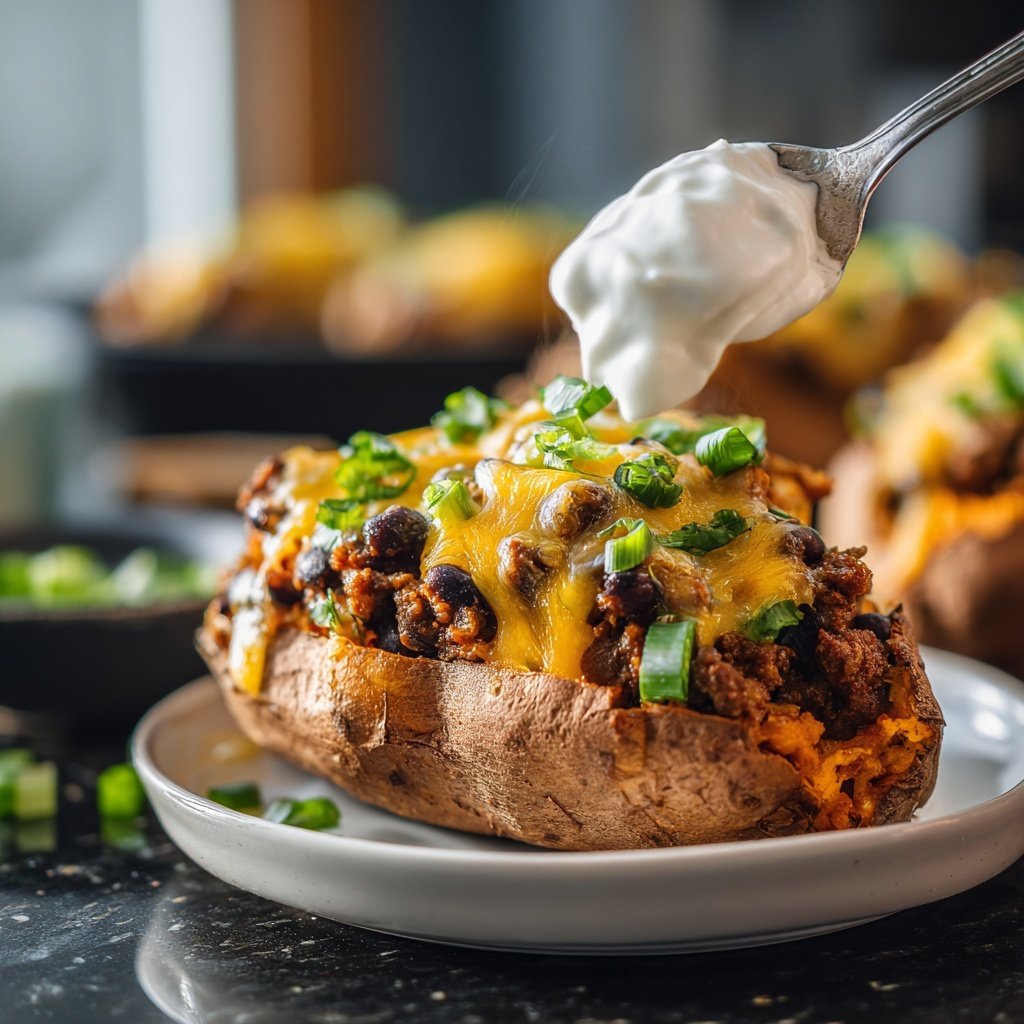 Easy Taco Stuffed Sweet Potatoes