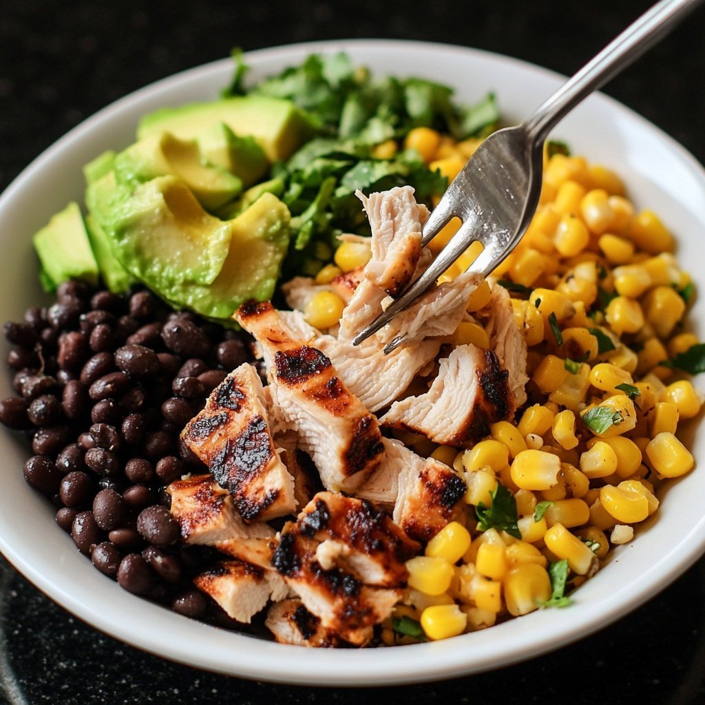 Light Chicken Burrito Bowl Lunch