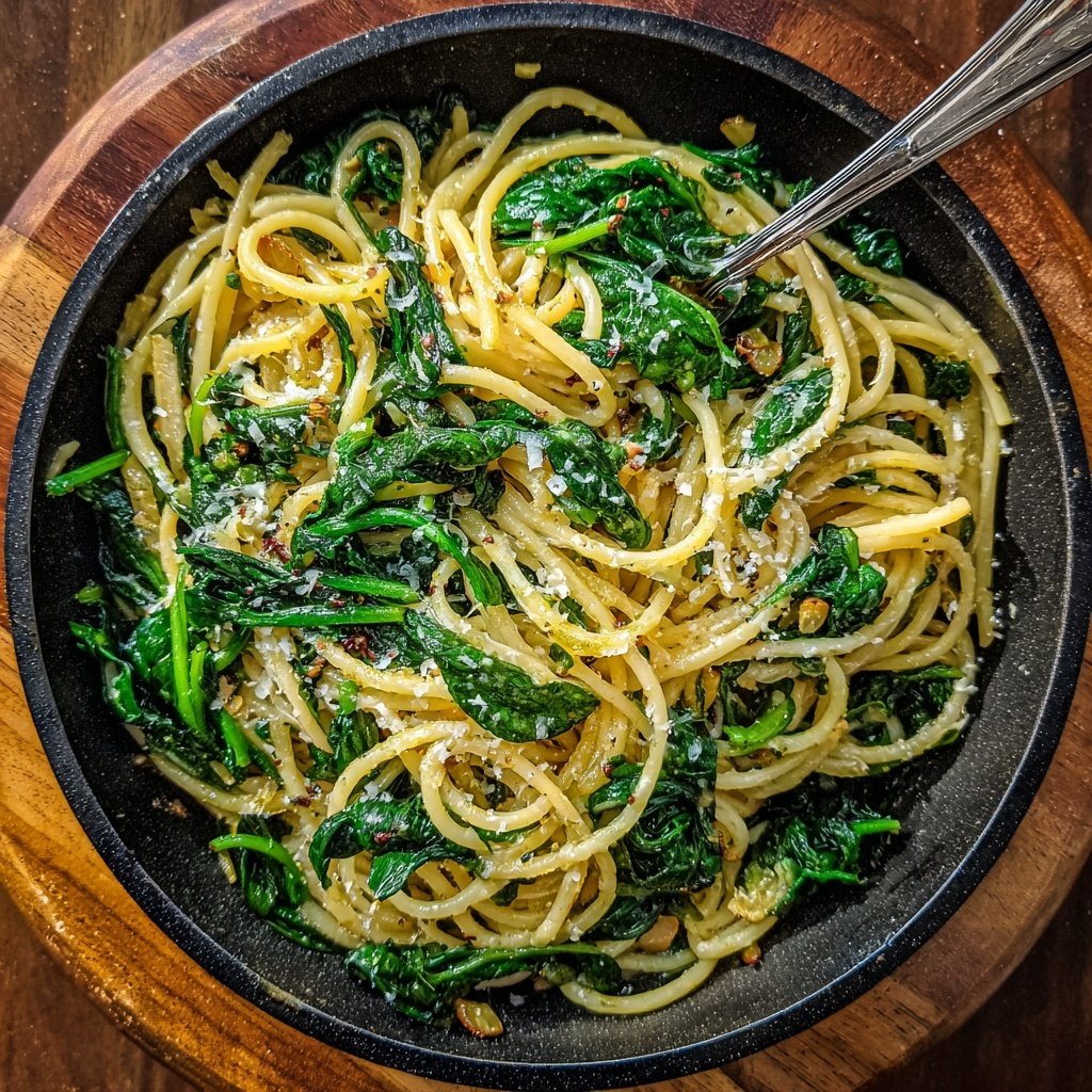 Easy Pasta With Spinach And Garlic