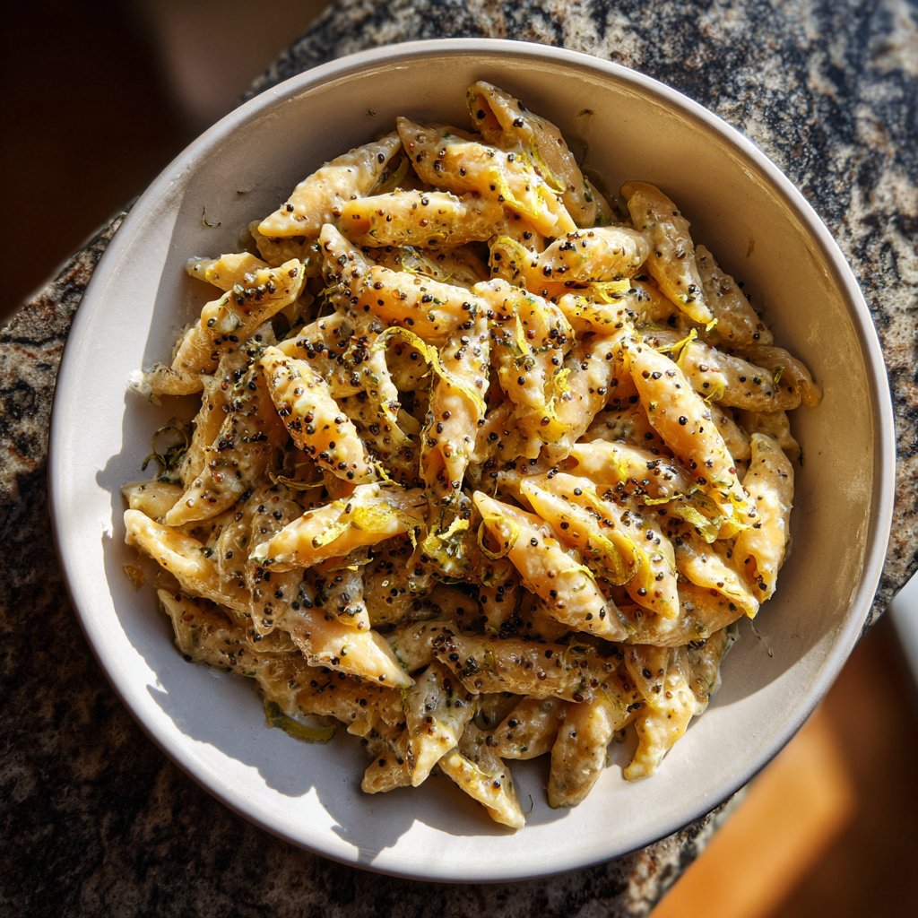 Creamy Lemon Lentil Pasta