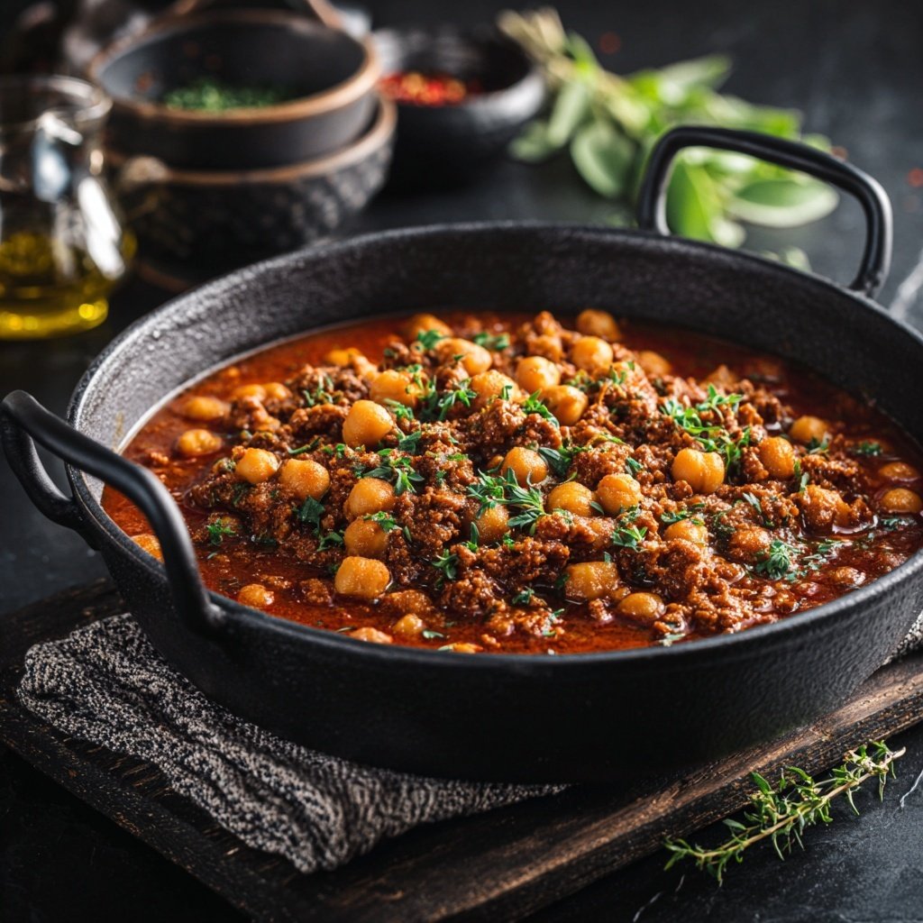Ground Beef And Chickpea Curry