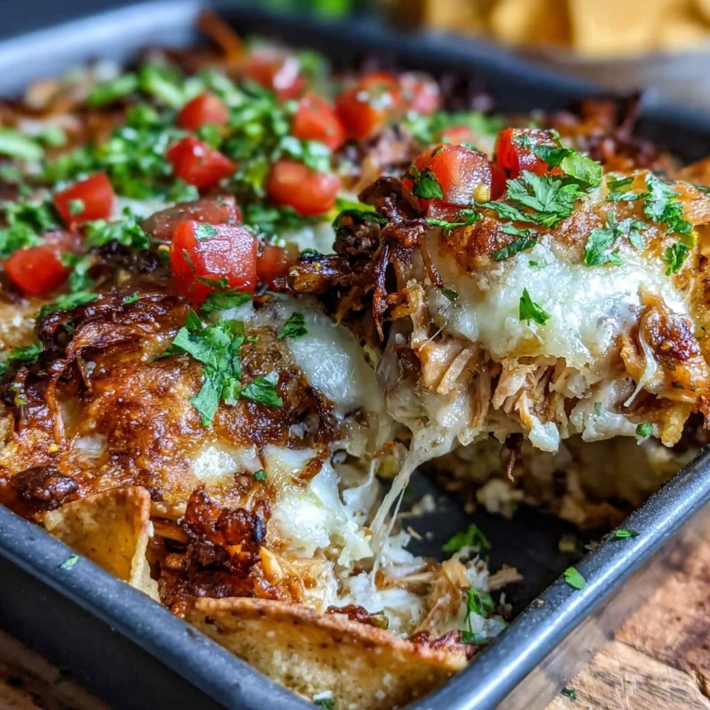 Shredded Chicken Nacho Casserole