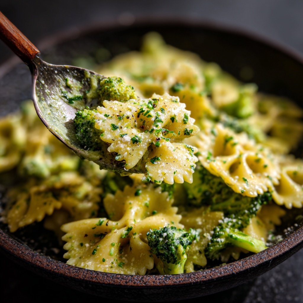 Bow Tie Pasta With Creamy Broccoli Sauce