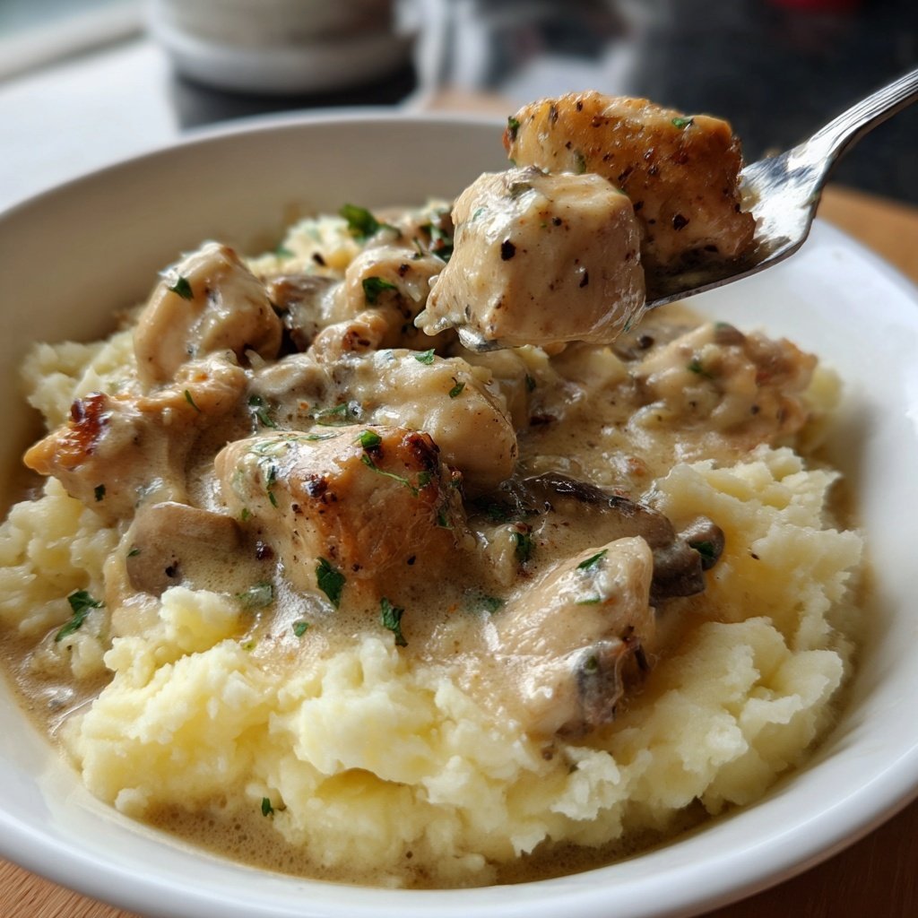 Comfort Food Creamy Chicken and Mashed Potatoes