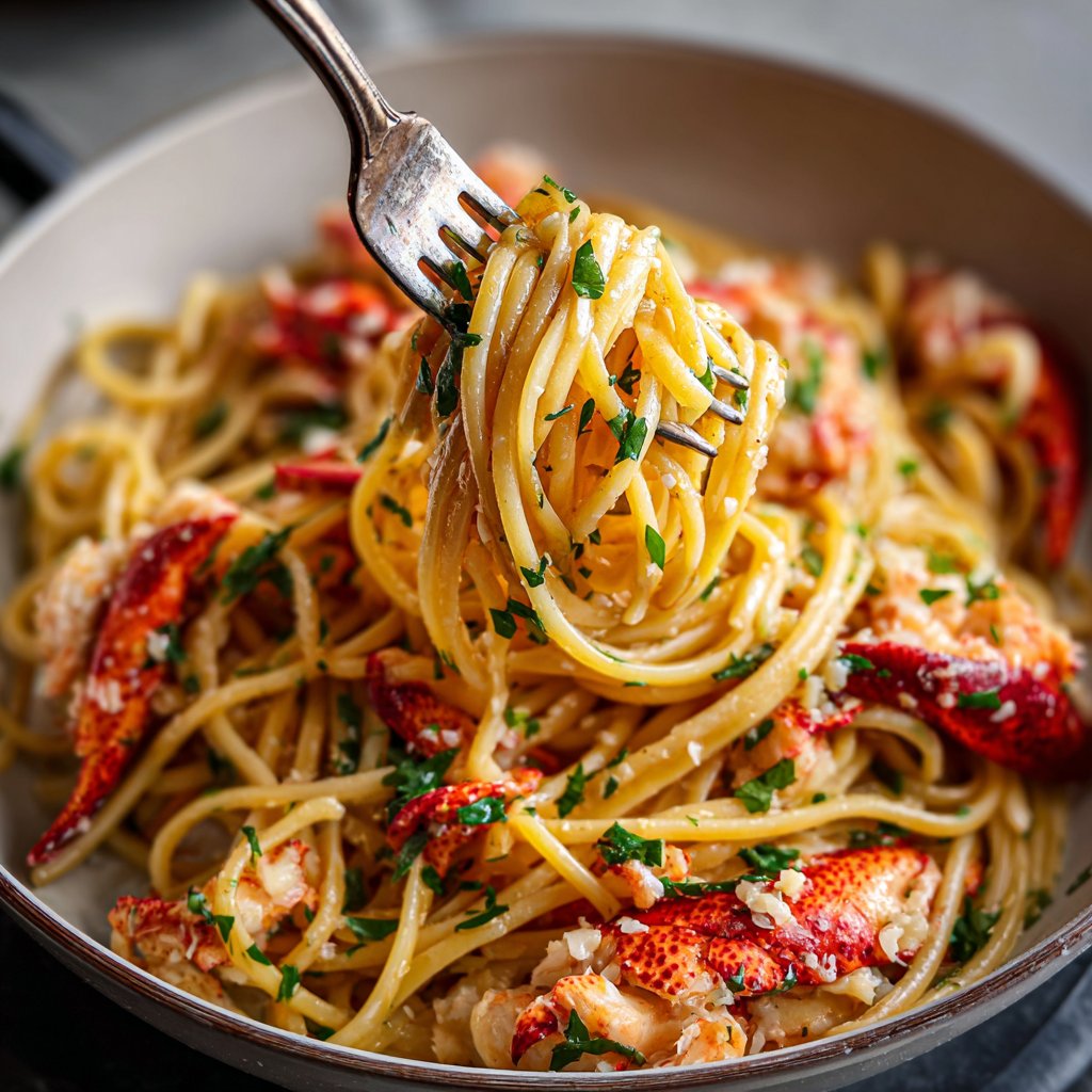 Garlic Butter Lobster Pasta