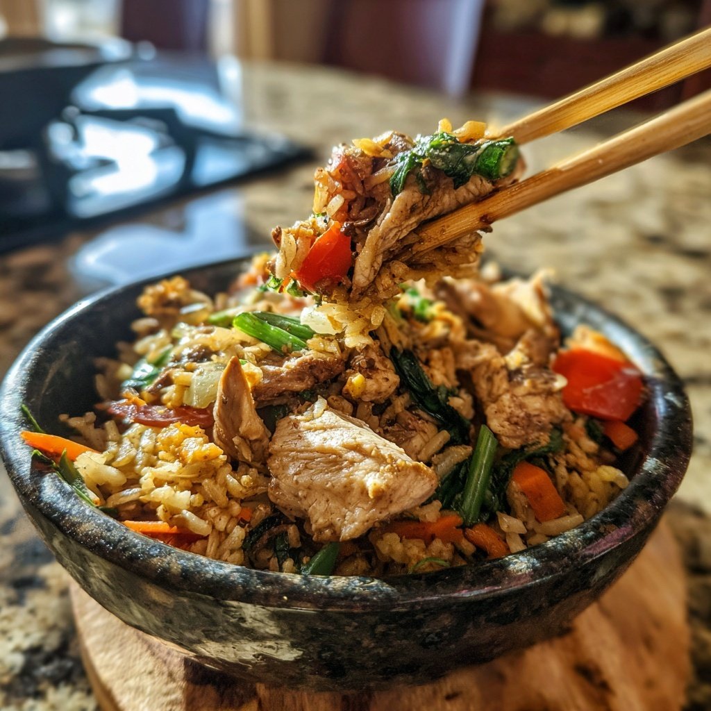 High Protein Chicken Rice Bowl