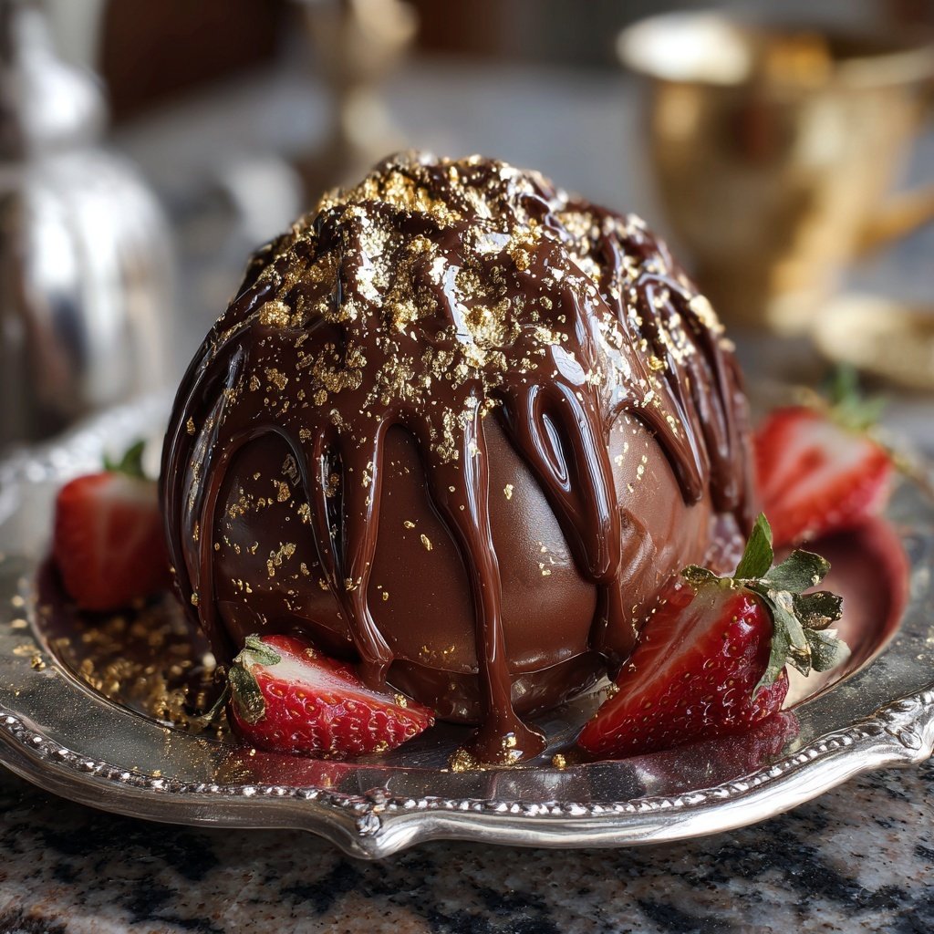 Dubai Style Chocolate Strawberry Dessert